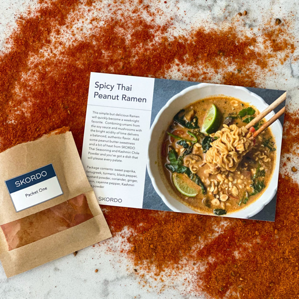 SKORDO Recipe Kit Spicy Thai Peanut Ramen