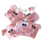 fused glass pig ornament