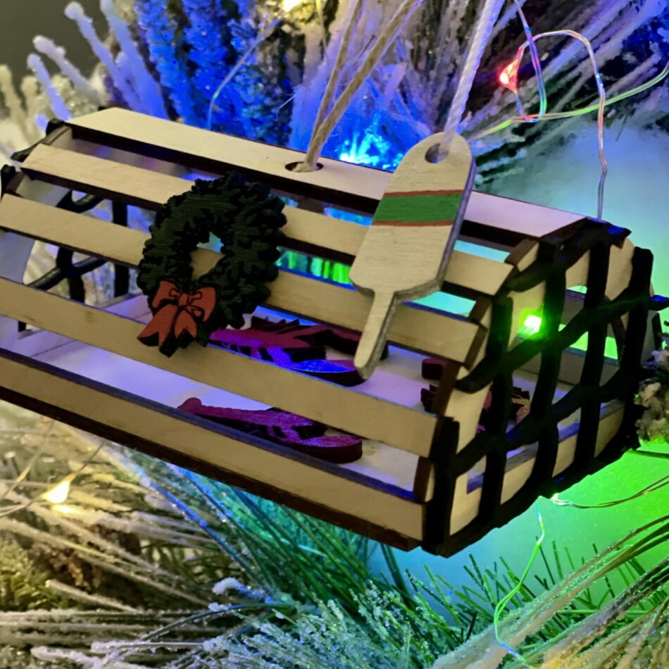 Lobster Trap Christmas Ornament